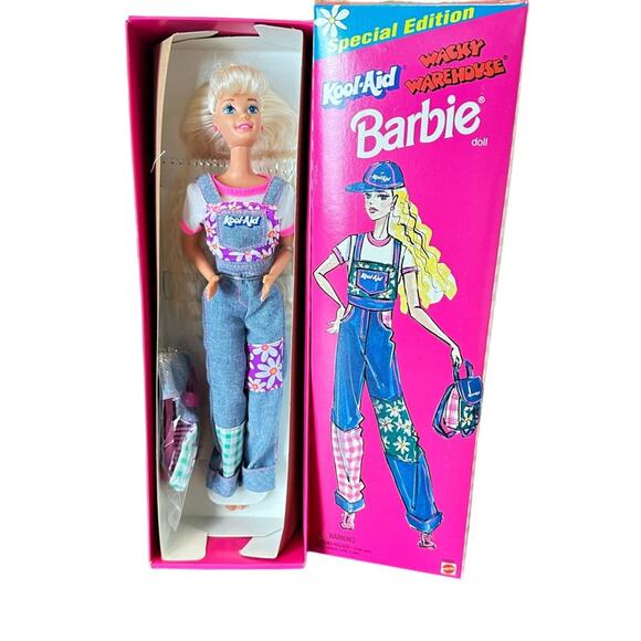 Vintage 1995 Barbie Kool Aid Wacky Warehouse NRFB - Picture 1 of 5